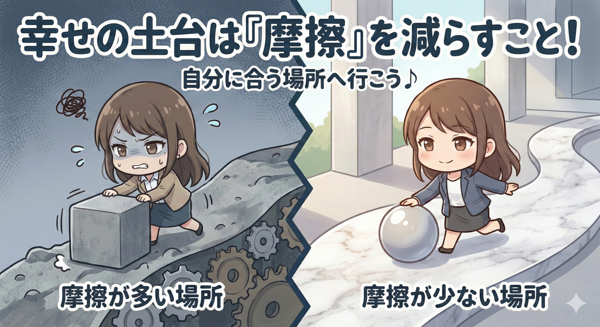 幸せの土台は「摩擦」を減らすことにある